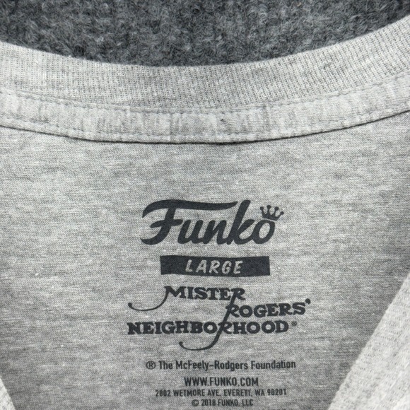 Funko Mister Rogers Neighborhood T Shirt Mens Large Gray Graphic Tee - Picture 4 of 8